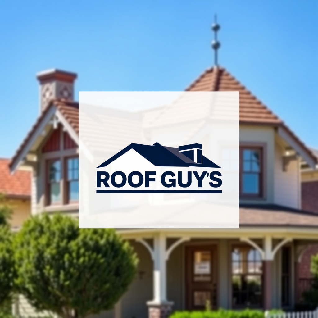 Roof Guys logo on finished roofing project