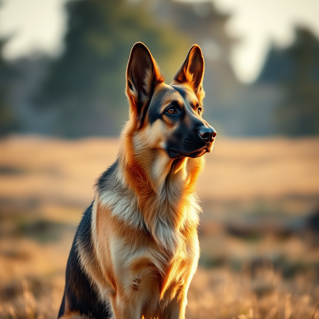 German Shepherd in field