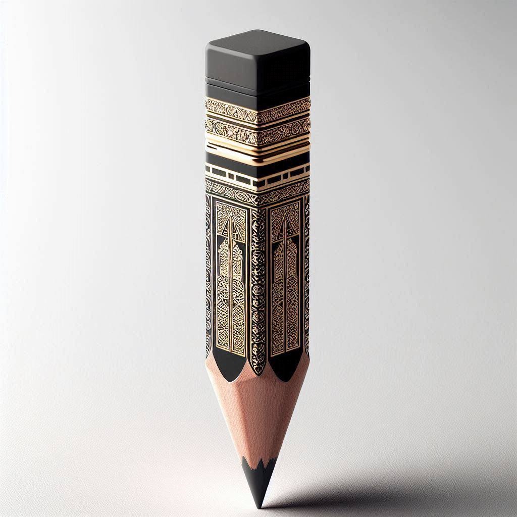 A stainless steel tumbler with a sleek, modern design. On one side, a beautifully calligraphed Arabic verse is etched in gold, with a subtle background pattern that evokes Islamic art. The other side features a simple inscription in English, "In the Name of Allah, the Most Gracious, the Most Merciful." The tumbler is filled with a warm, calming beverage, such as tea or coffee, suggesting a sense of serenity and reflection.