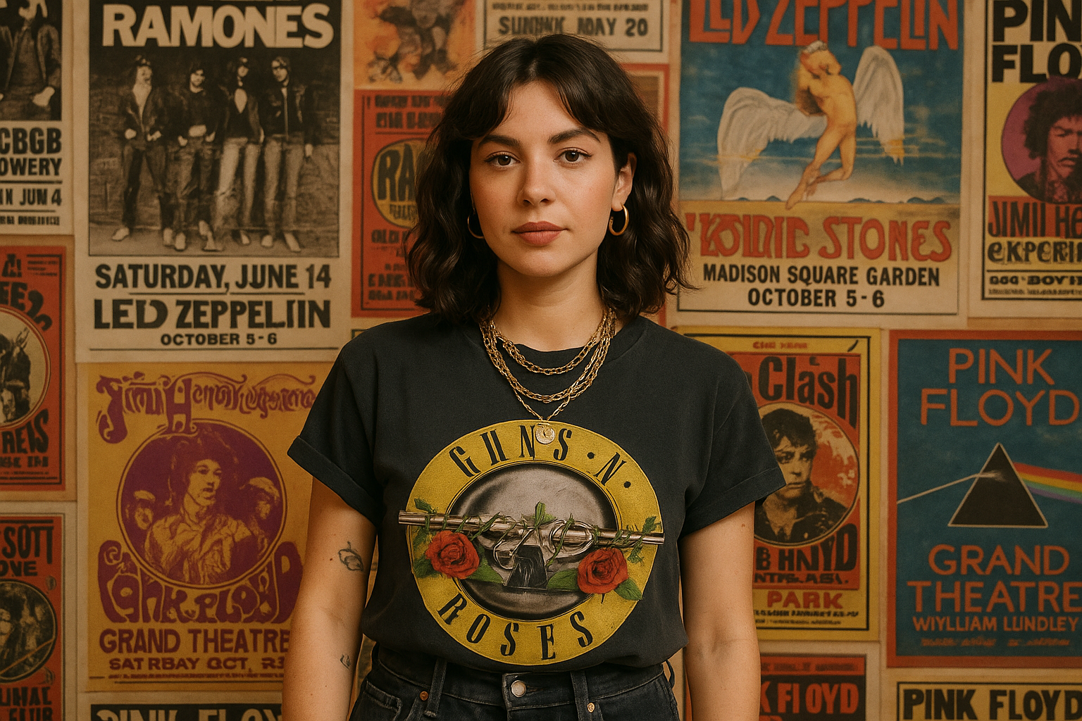 Close-up of black studded leather jacket with spikes – edgy rock fashion essential.