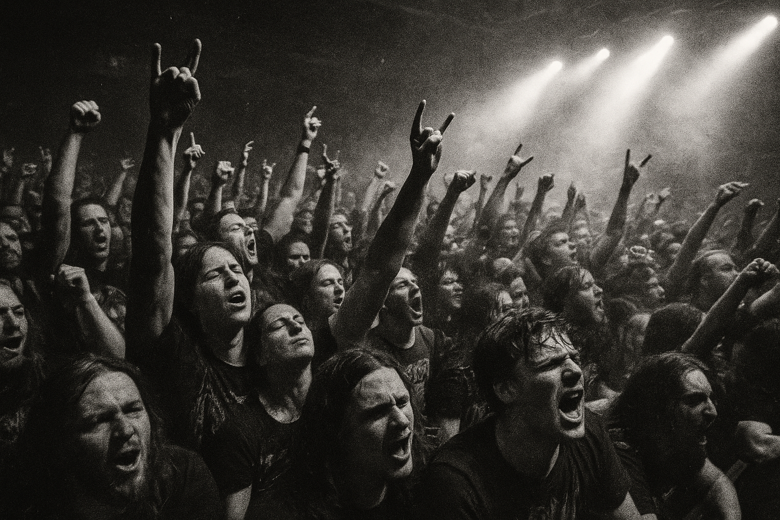 Rock concert crowd with smoke, lights, and live band performance – high-energy rock lifestyle inspiration.”