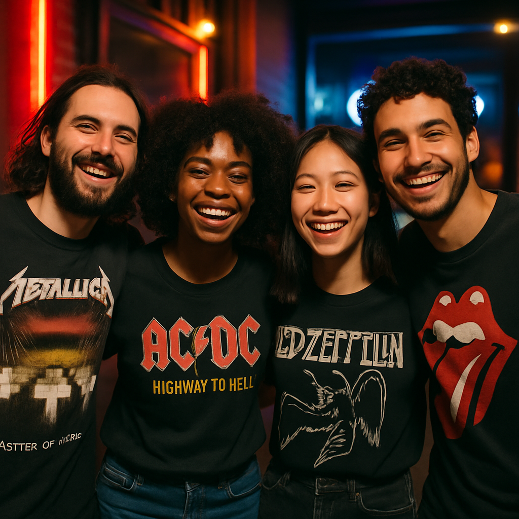Close-up of black studded leather jacket with spikes – edgy rock fashion essential.