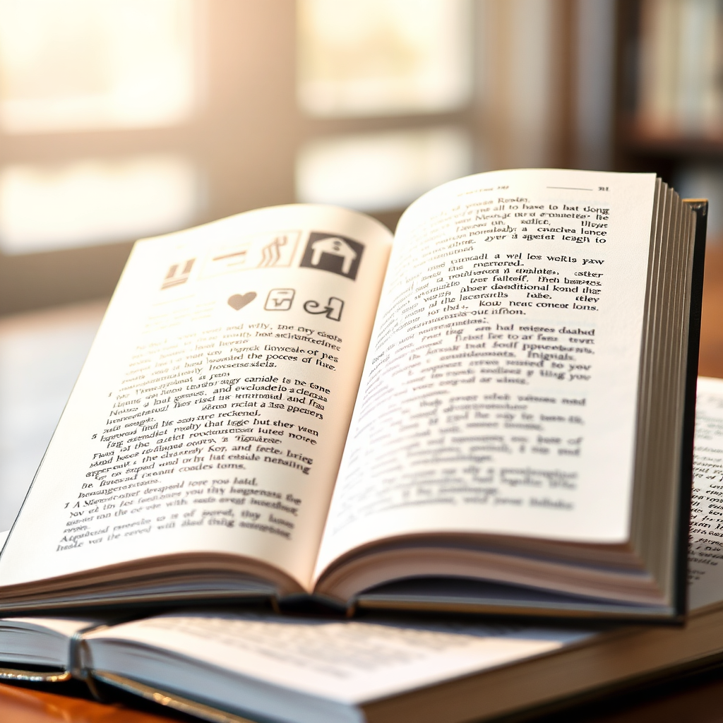 A stylized image depicting an open book filled with text and icons representing various aspects of the FAQ. The text is blurred to maintain focus on the book's overall message. Bright, informative lighting conveys knowledge and understanding. The camera angle is slightly angled, showcasing the open book.