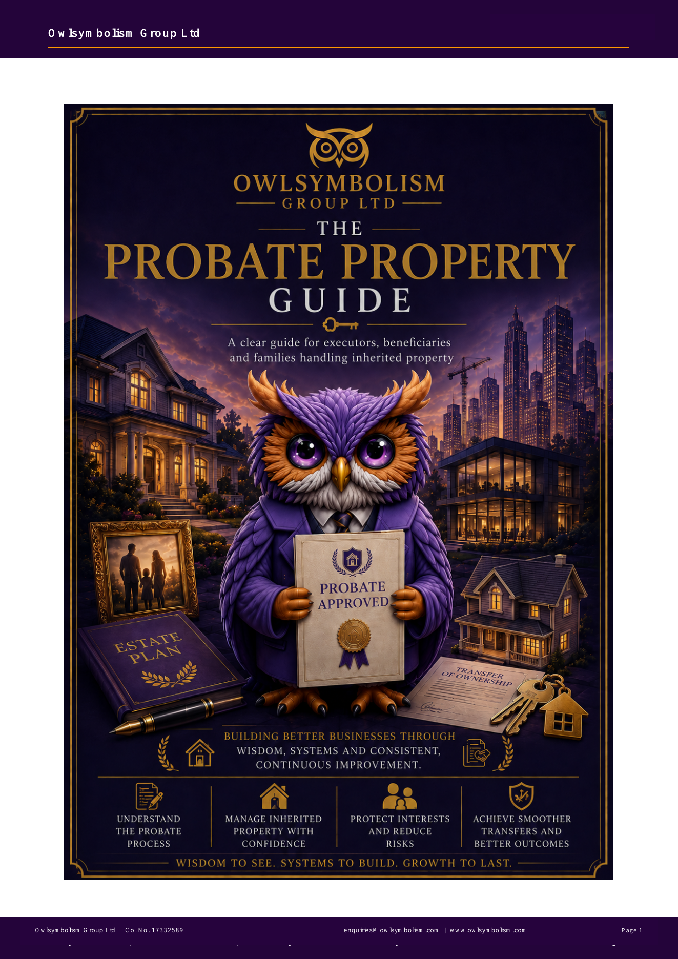 Front cover of The Probate Property Guide