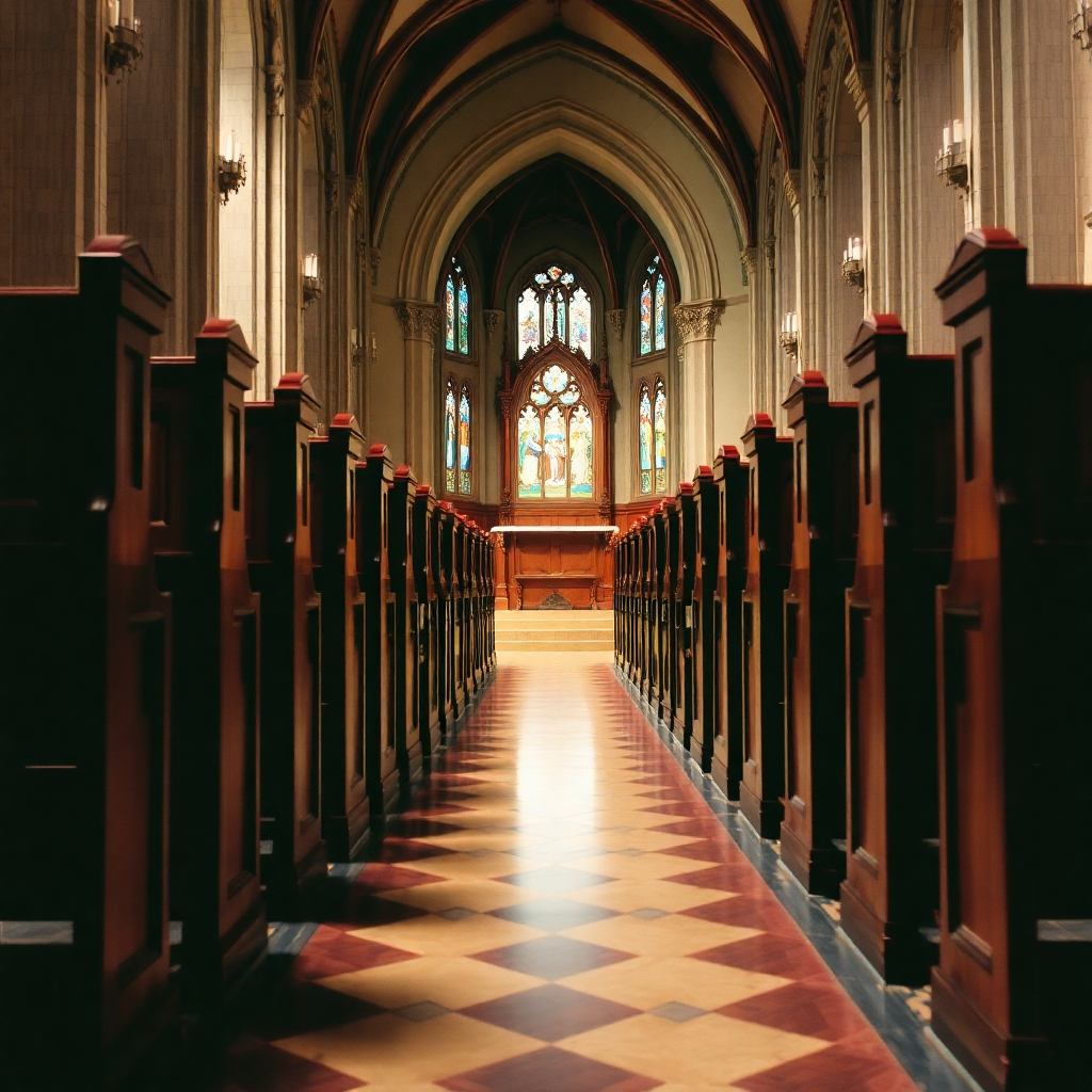 A photorealistic image of a modern church sanctuary with warm lighting, showcasing a diverse congregation engaged in worship.  Include a large digital screen displaying the service times: Sunday at 9:00 am and 11:00 am, and Wednesday at 7:00 pm.  The church logo should be subtly visible.  Focus should be on the happy faces of worshippers of various ages and ethnic backgrounds.