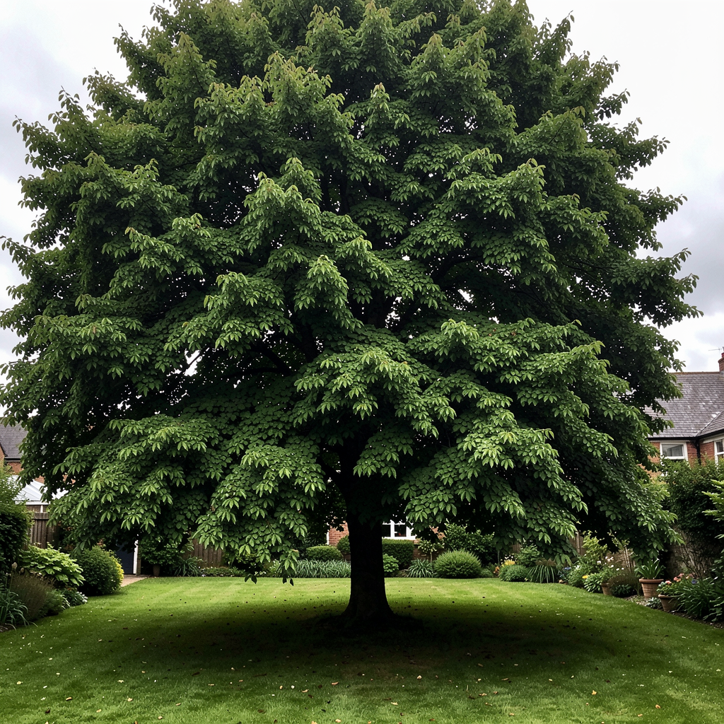 Dense tree canopy before thinning