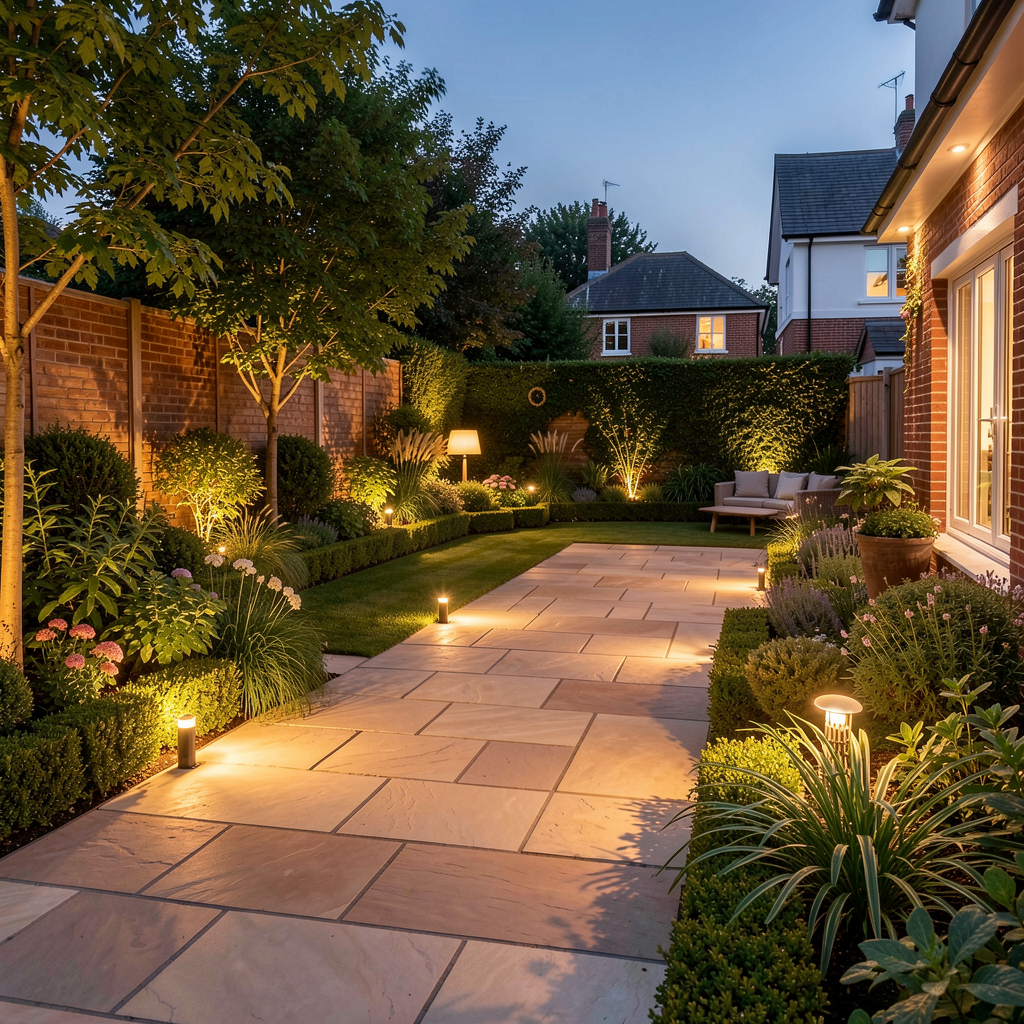 Beautiful landscaped garden
