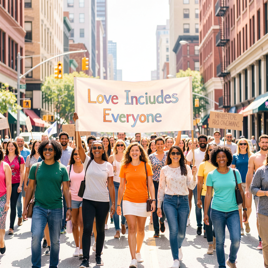 People marching for equality