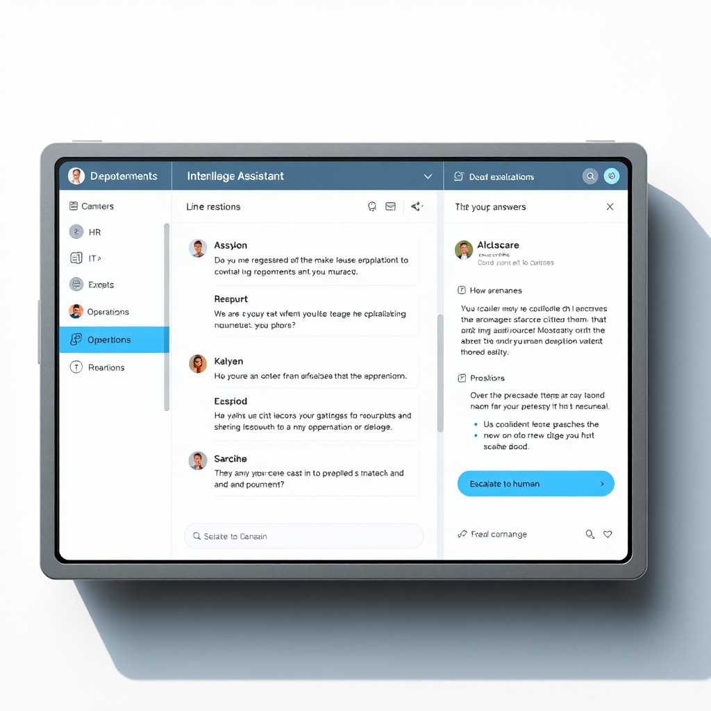 Assistants UI mockup