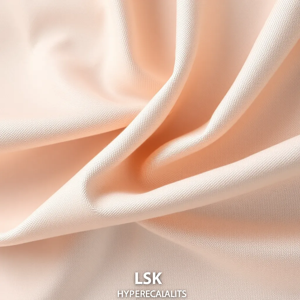 A close-up photorealistic image focusing on the texture and drape of the scrub fabric. The image should highlight the soft, breathable, and wrinkle-resistant qualities of the fabric. Use lighting that emphasizes the fabric's texture and subtle details.