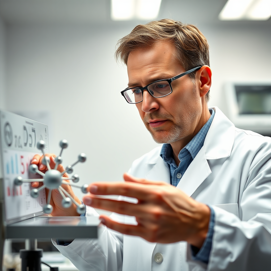 Scientist discovering a breakthrough in cellular health