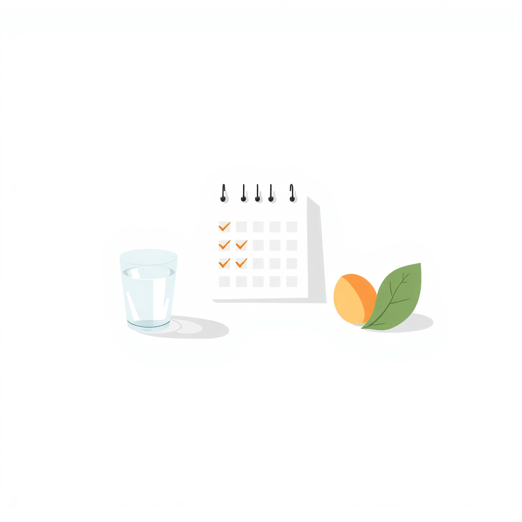 Simple daily routine illustration