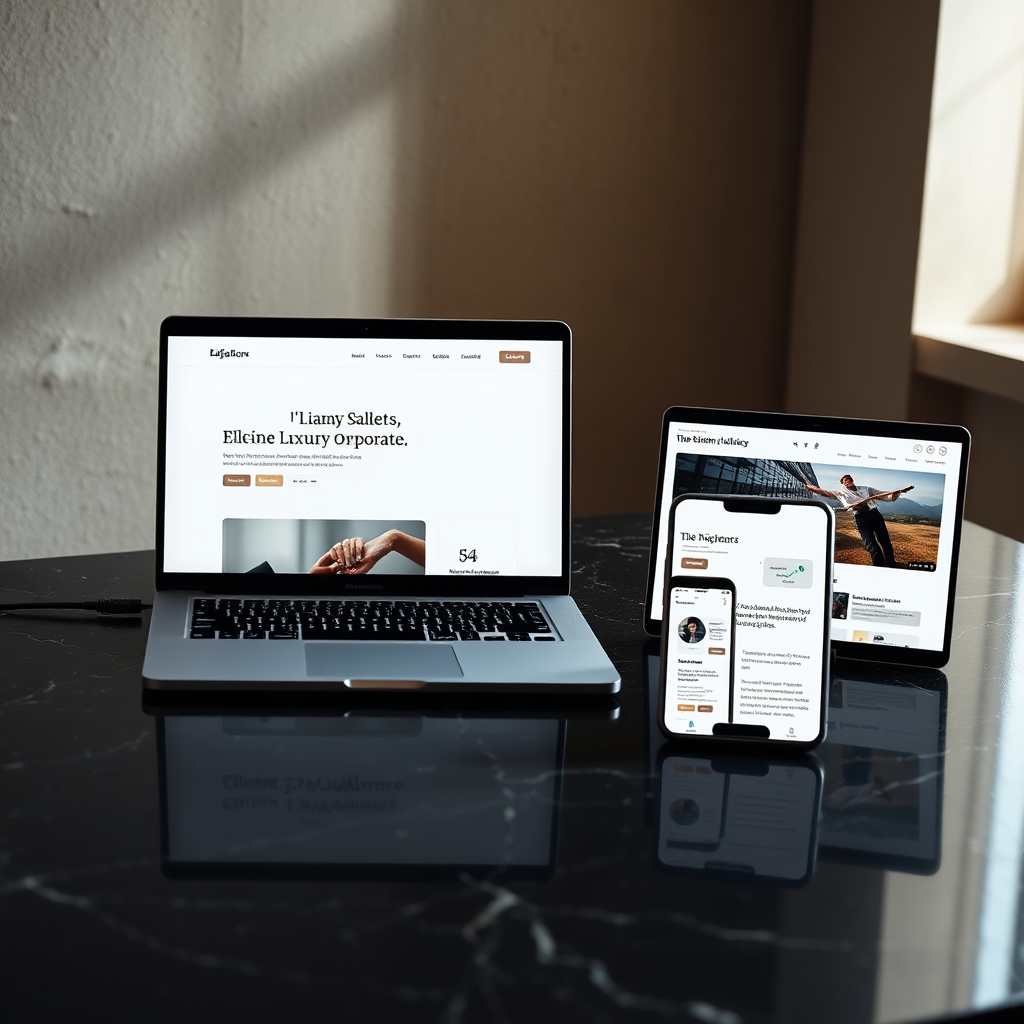 Luxury website across devices
