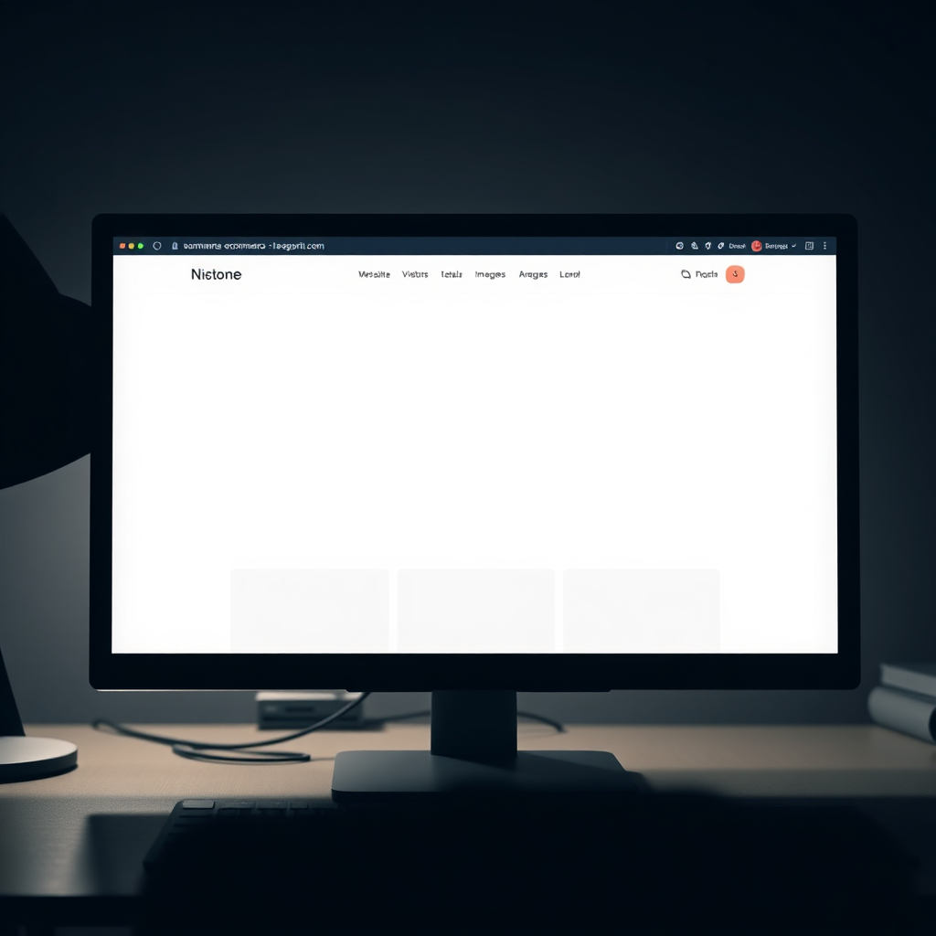 Empty website interface showing lack of engagement