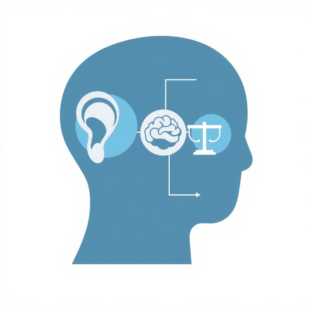 Hearing and balance connection infographic