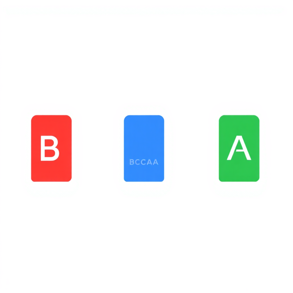 Isolated building blocks representing standard BCAAs