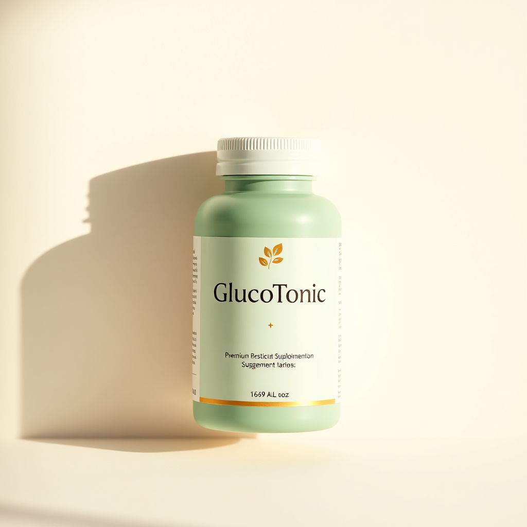GlucoTonic premium blood sugar supplement bottle