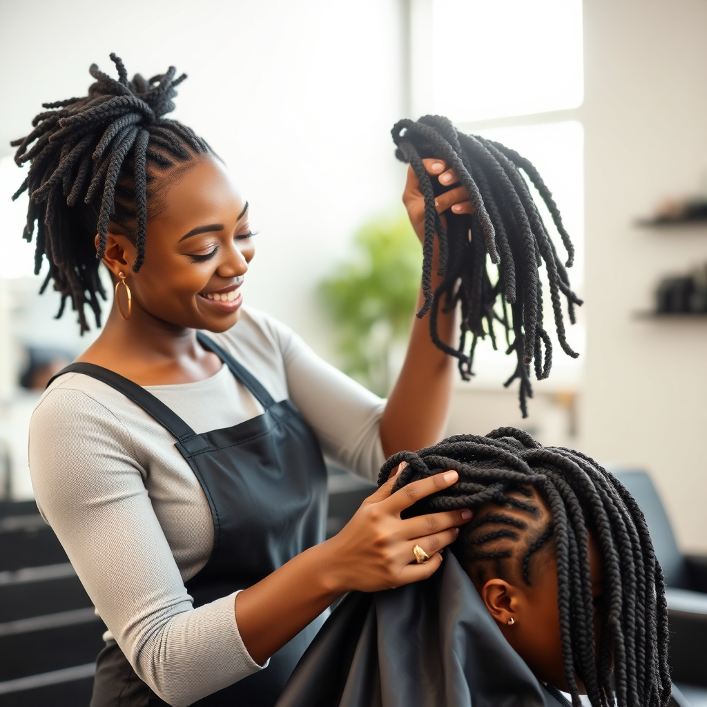 Neat & Natural Hair Stylist at Work