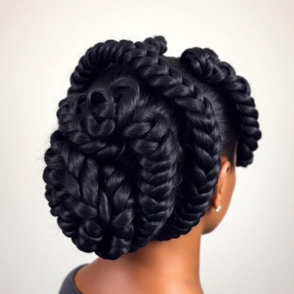 Elegant two-strand twists updo