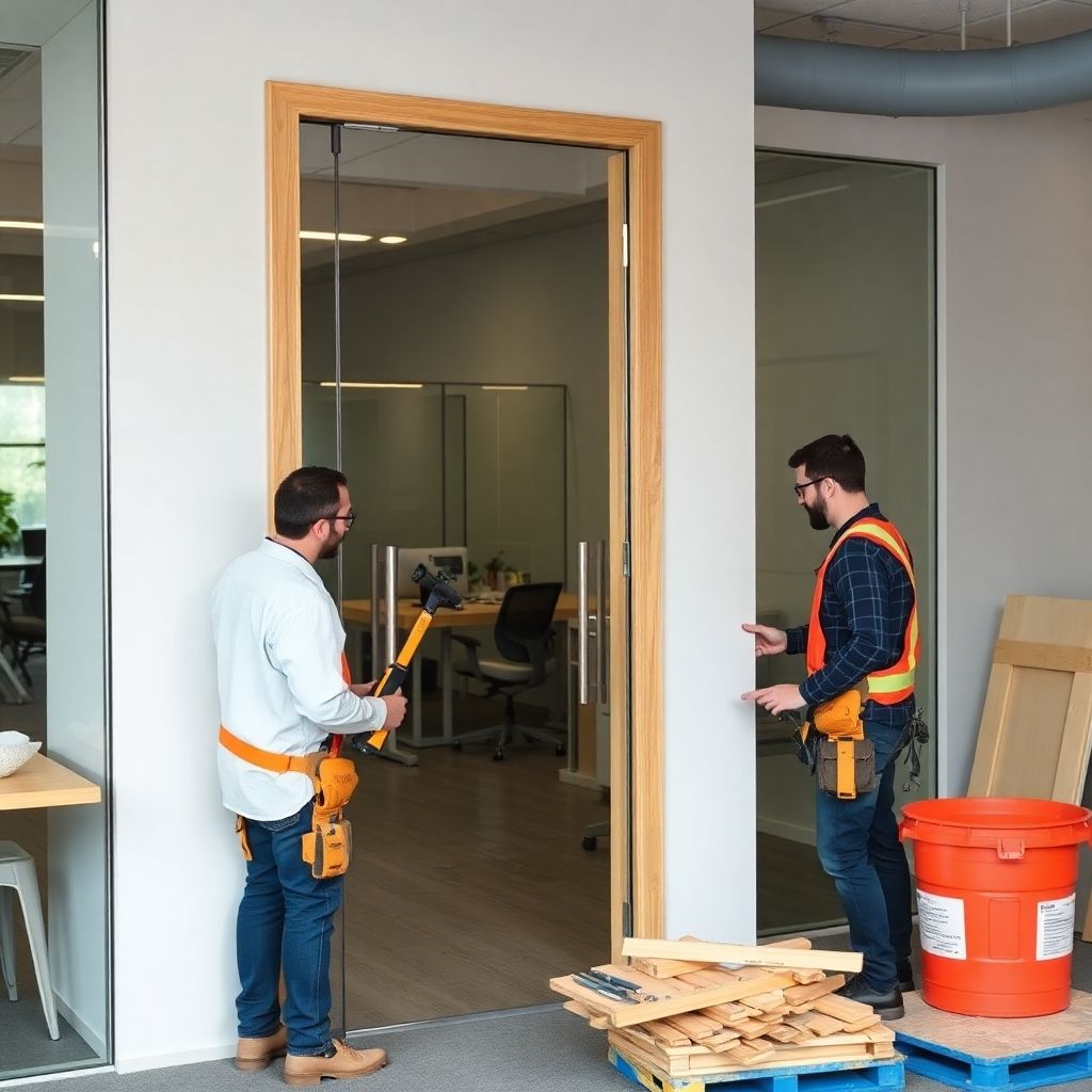 A warm and inviting scene depicting a friendly carpenter interacting with a satisfied customer in a well-furnished living room. The carpenter is presenting a finished wooden project, such as a handcrafted bookshelf or a custom-made table, to the customer who is expressing appreciation and delight. The room should be decorated with a touch of elegance and comfort, highlighting the positive impact of carpentry on home aesthetics.