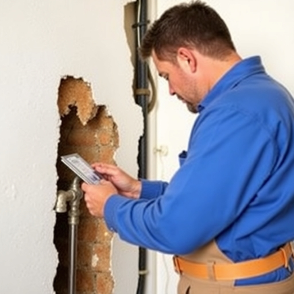 A close-up shot of a carpenter's hands meticulously working on a wooden door frame, showcasing precise cuts and smooth finishes. The carpenter should be wearing a tool belt and holding a measuring tape, emphasizing their professional skill and attention to detail. The background should be a well-lit workshop with various carpentry tools and materials visible.