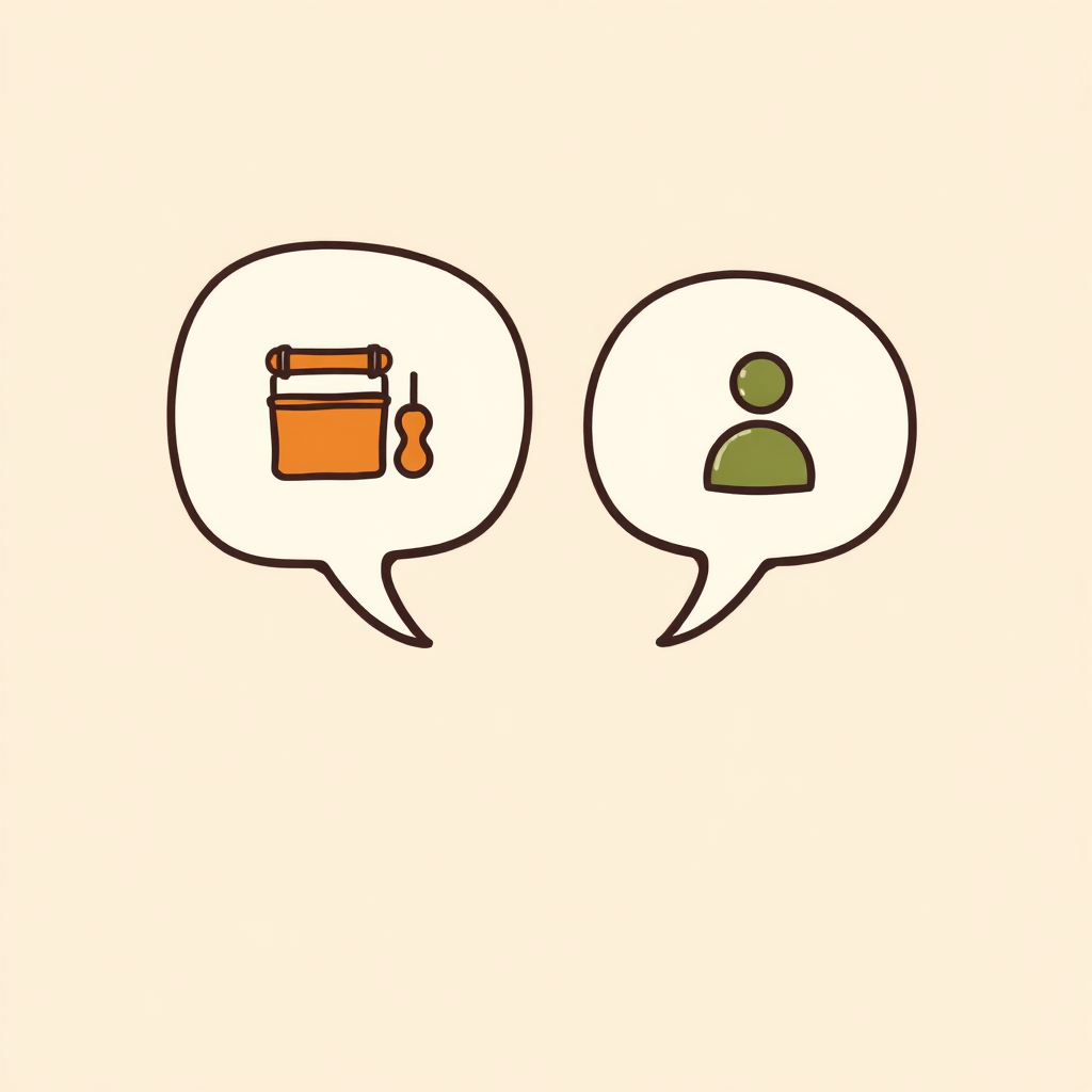 Speech bubbles for connection