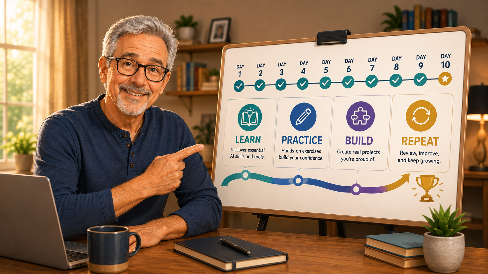 Thumbnail: Your 10-Day AI Skills Sprint After 50
