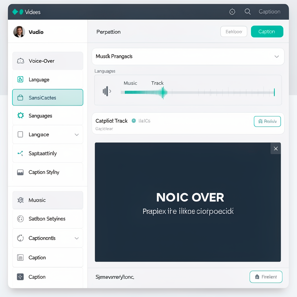 Voice-over and caption controls