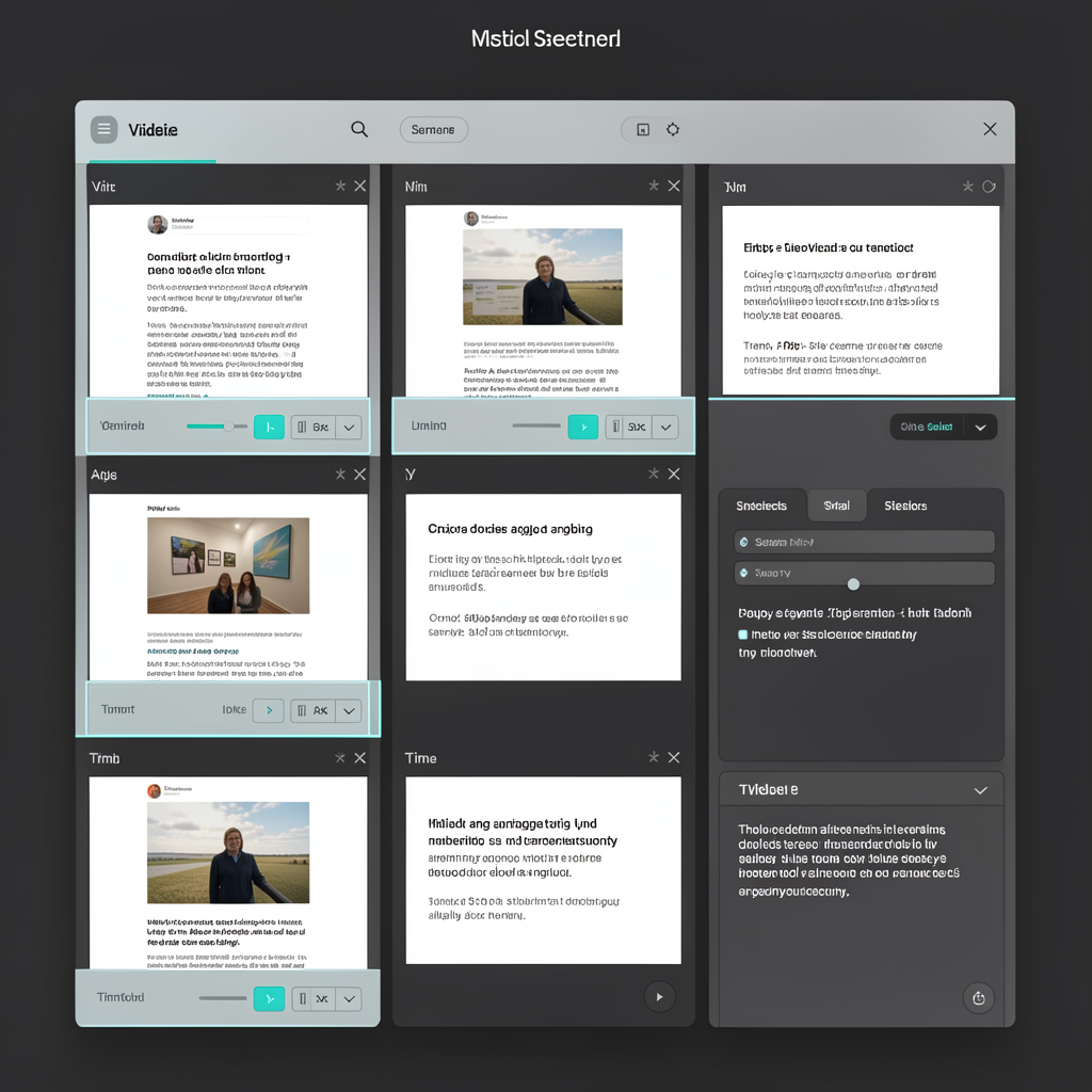 Video scene planning interface