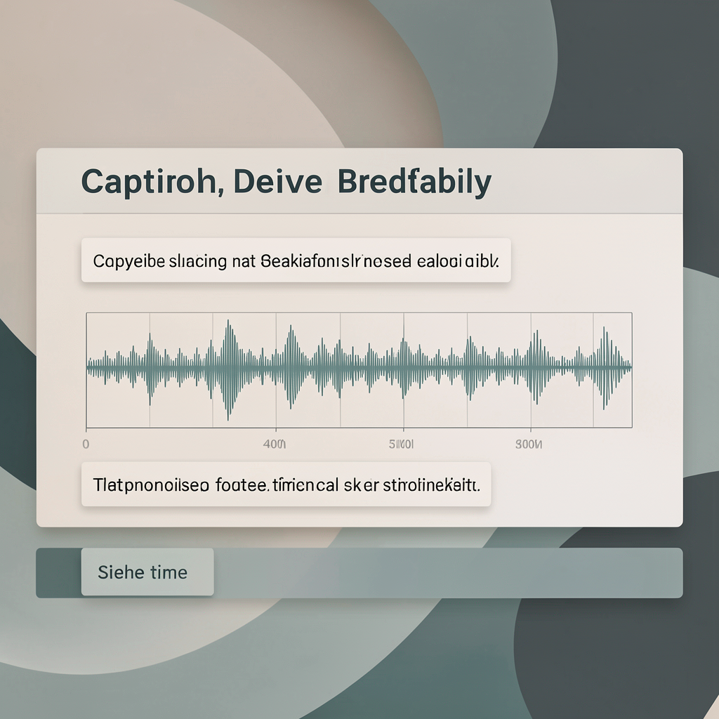 Conceptual video sample emphasizing captions