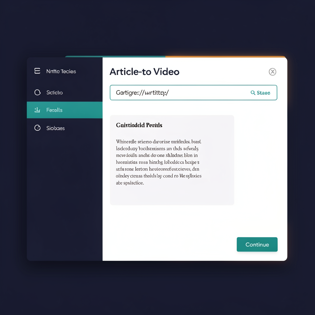Article URL input workflow illustration