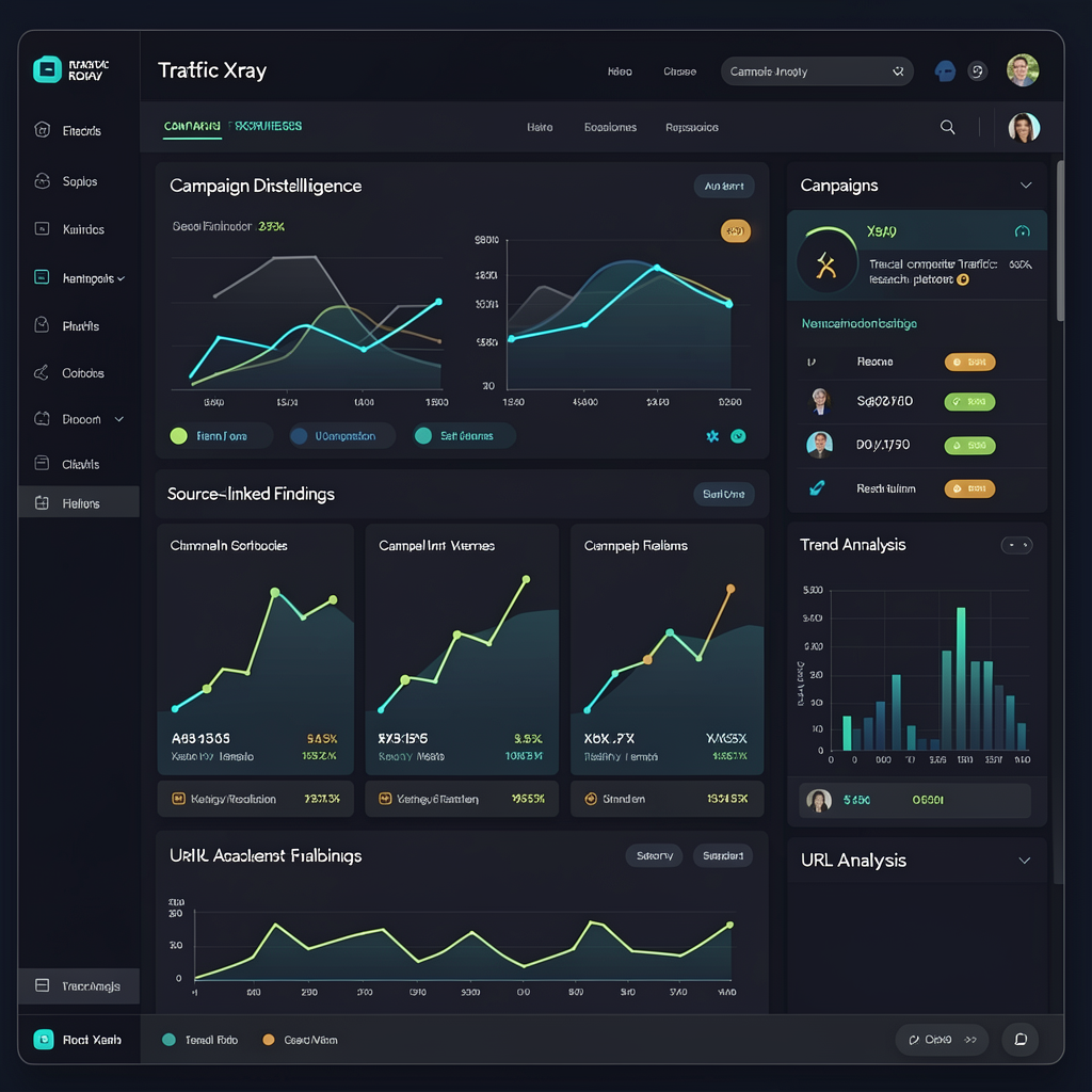 Traffic Xray campaign research dashboard