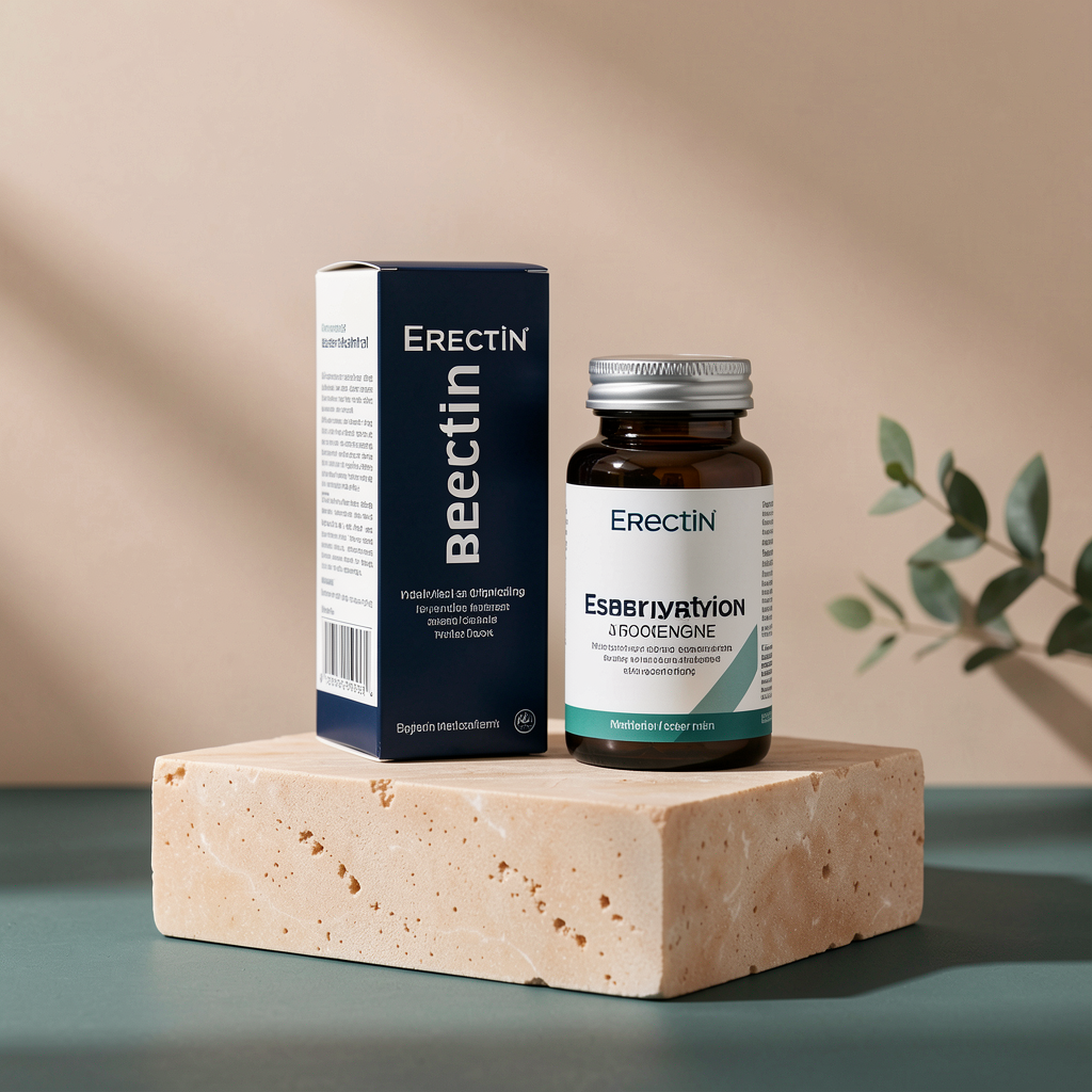 Erectin supplement bottle and packaging