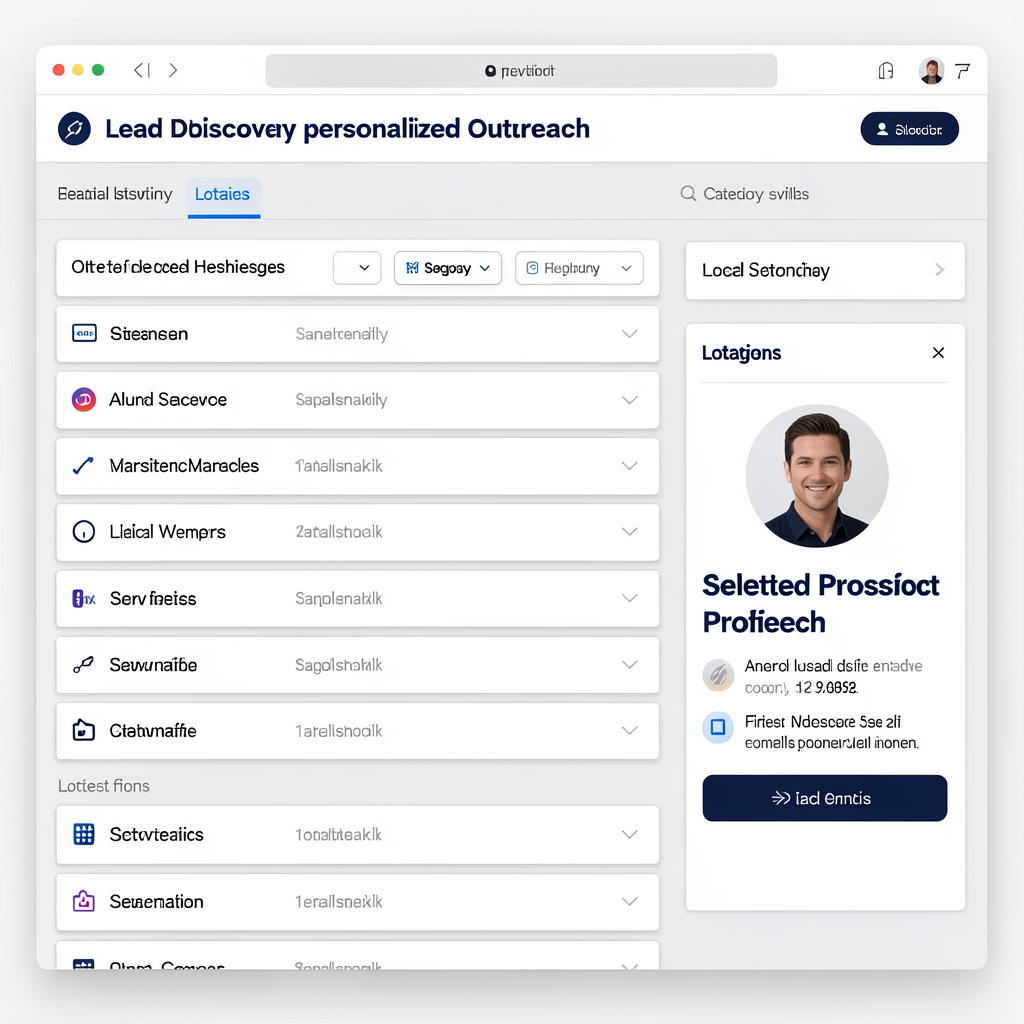 Conceptual lead discovery interface