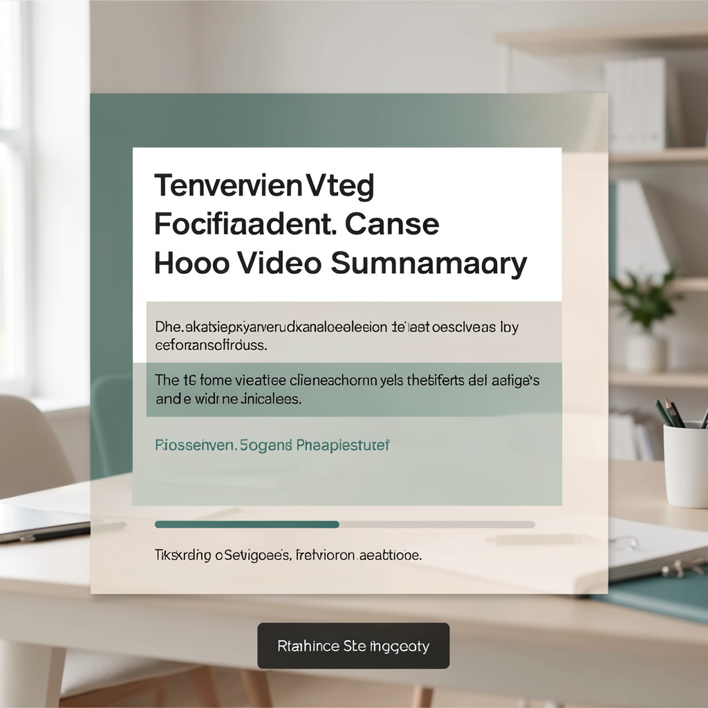 Conceptual readout and summary video format