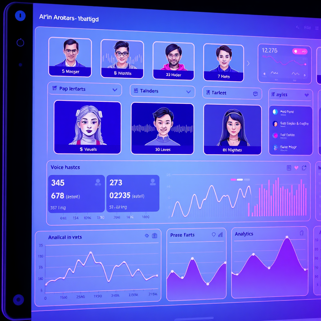 Dynamic AI Avatars Selection Dashboard