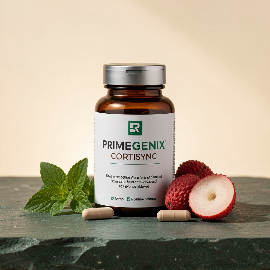 CortiSync supplement bottle and capsules