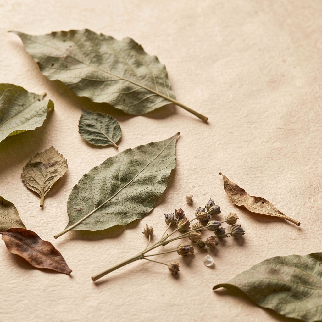 Assorted botanical leaves