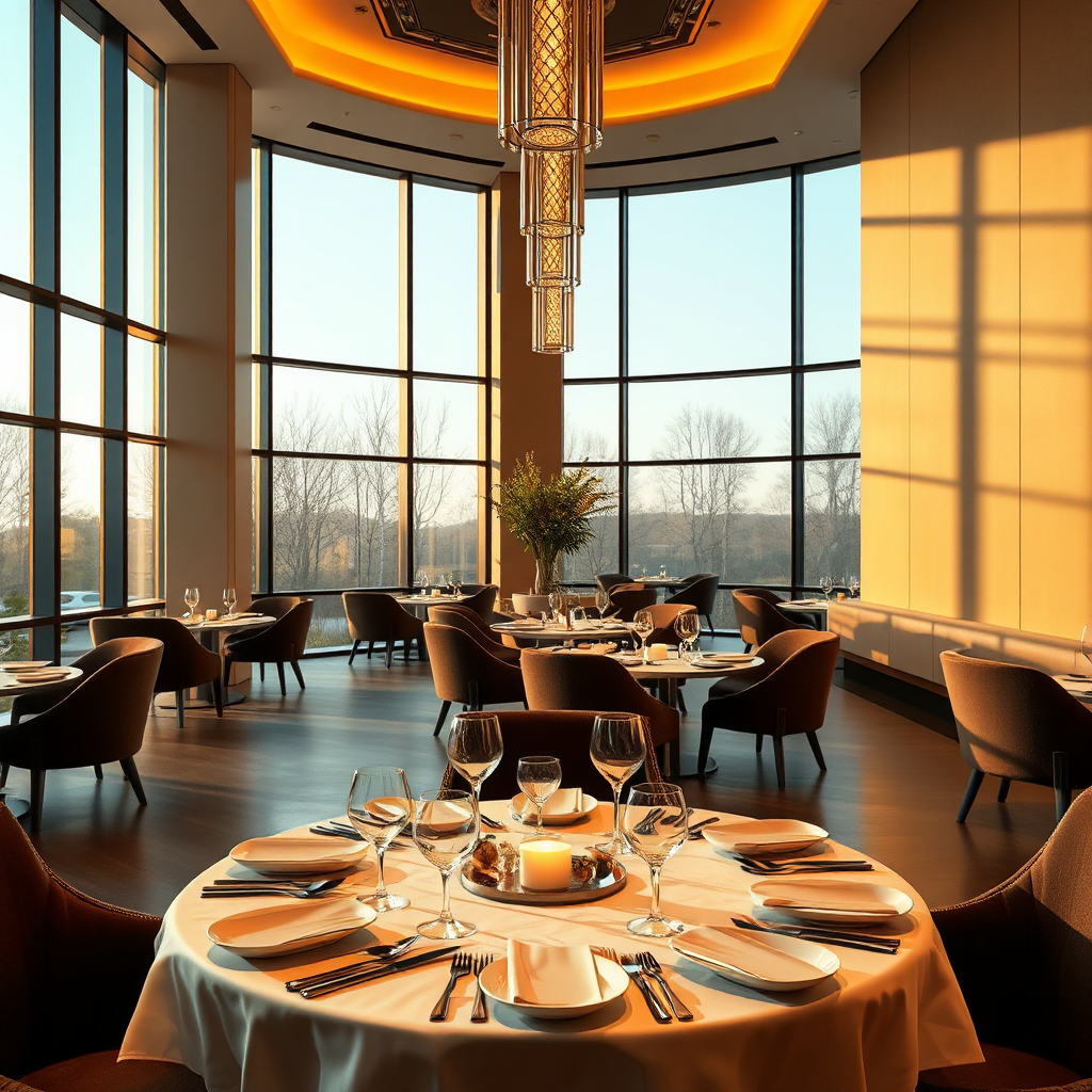 Luxusný interiér reštaurácie Aura