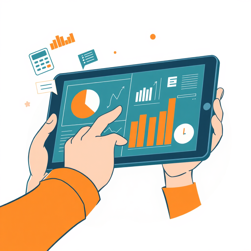 Illustration of accounting concepts and online learning