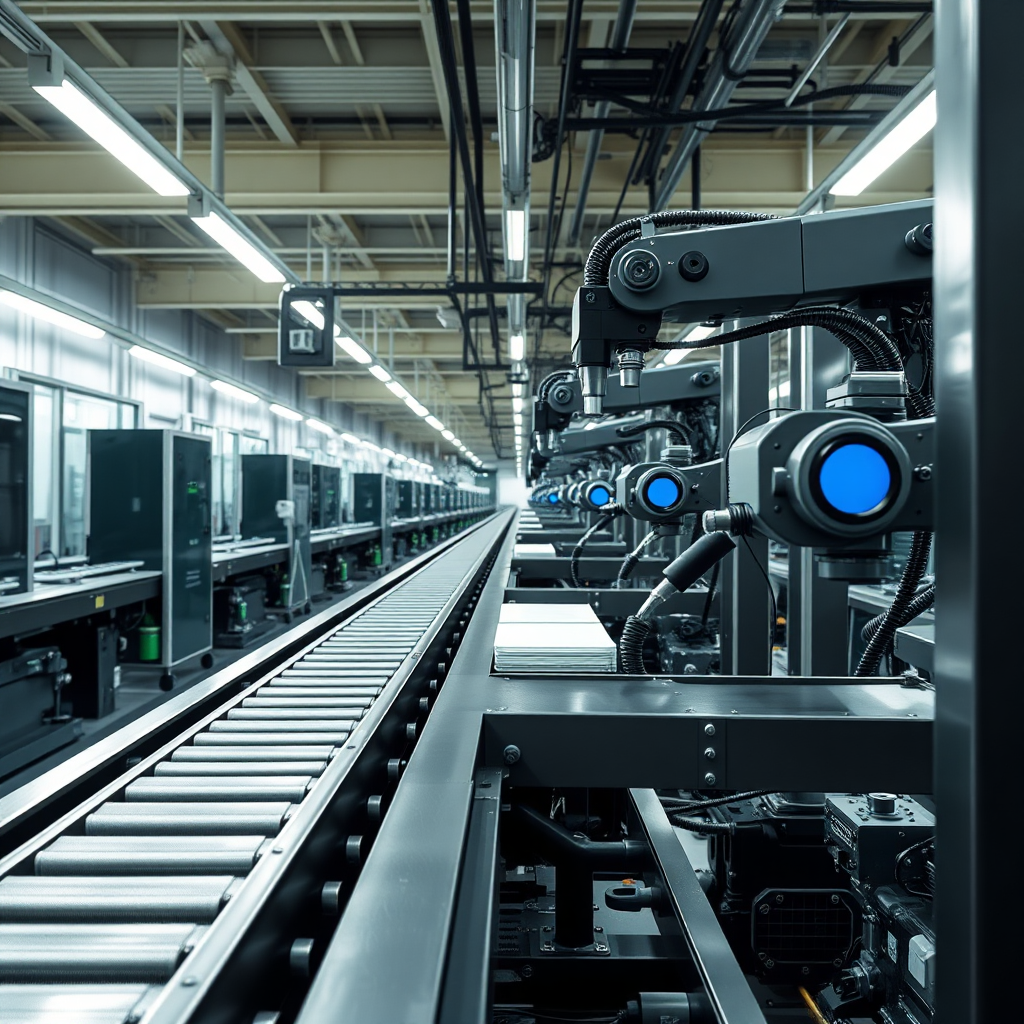 Discrete manufacturing plant with high utilization but low flow, representing throughput unlocking