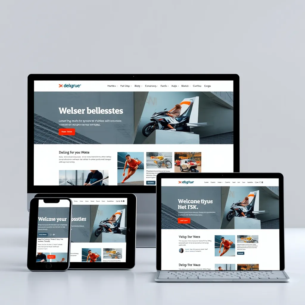 An image showcasing a website displayed on various devices including a smartphone, tablet, and desktop computer. The website layout adjusts seamlessly across the devices, emphasizing a cohesive and user-friendly experience for all screen sizes.