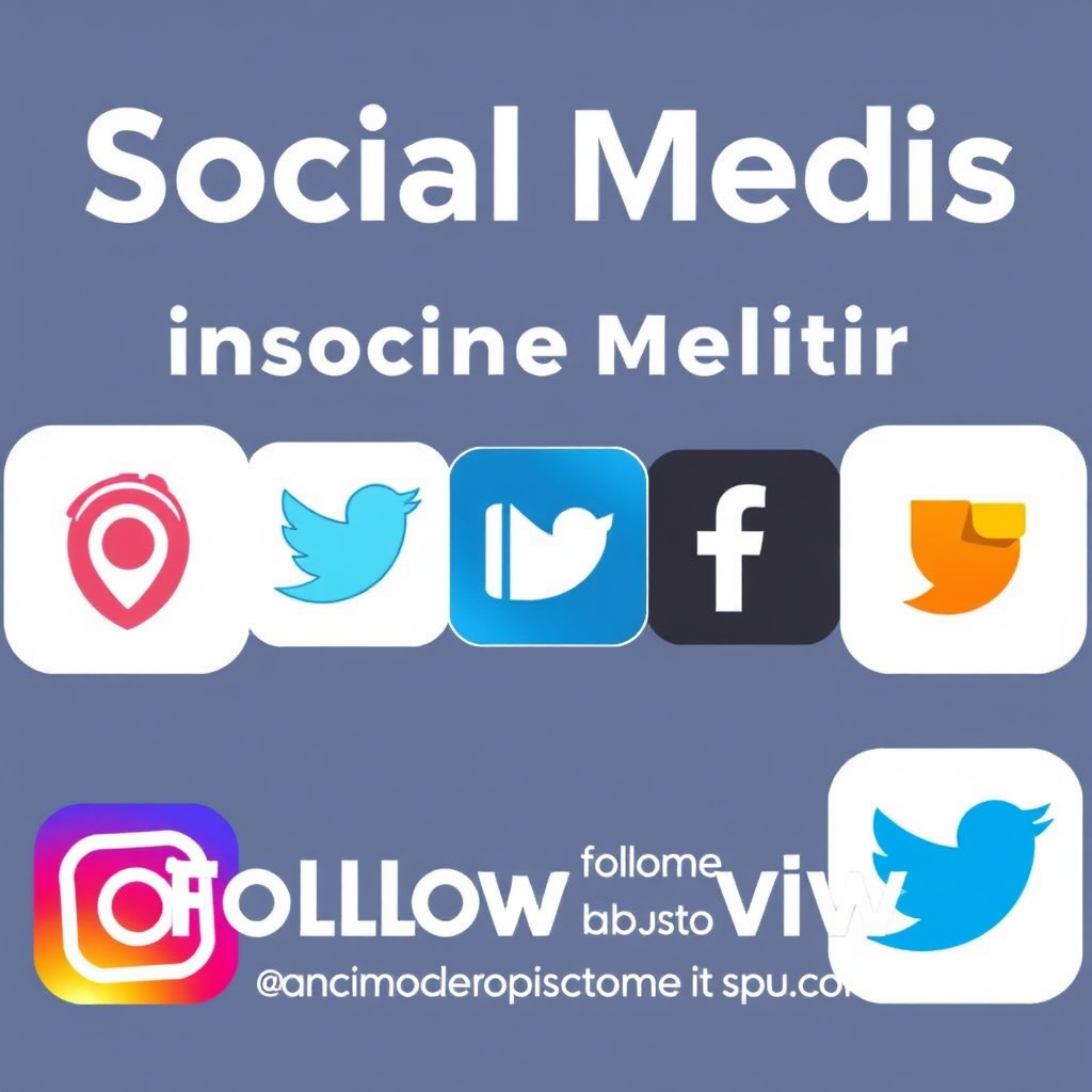 Un gráfico atractivo que resalta varias plataformas de redes sociales con colores vibrantes, mostrando cómo conectarse y seguir las actualizaciones, creando un sentido de comunidad.