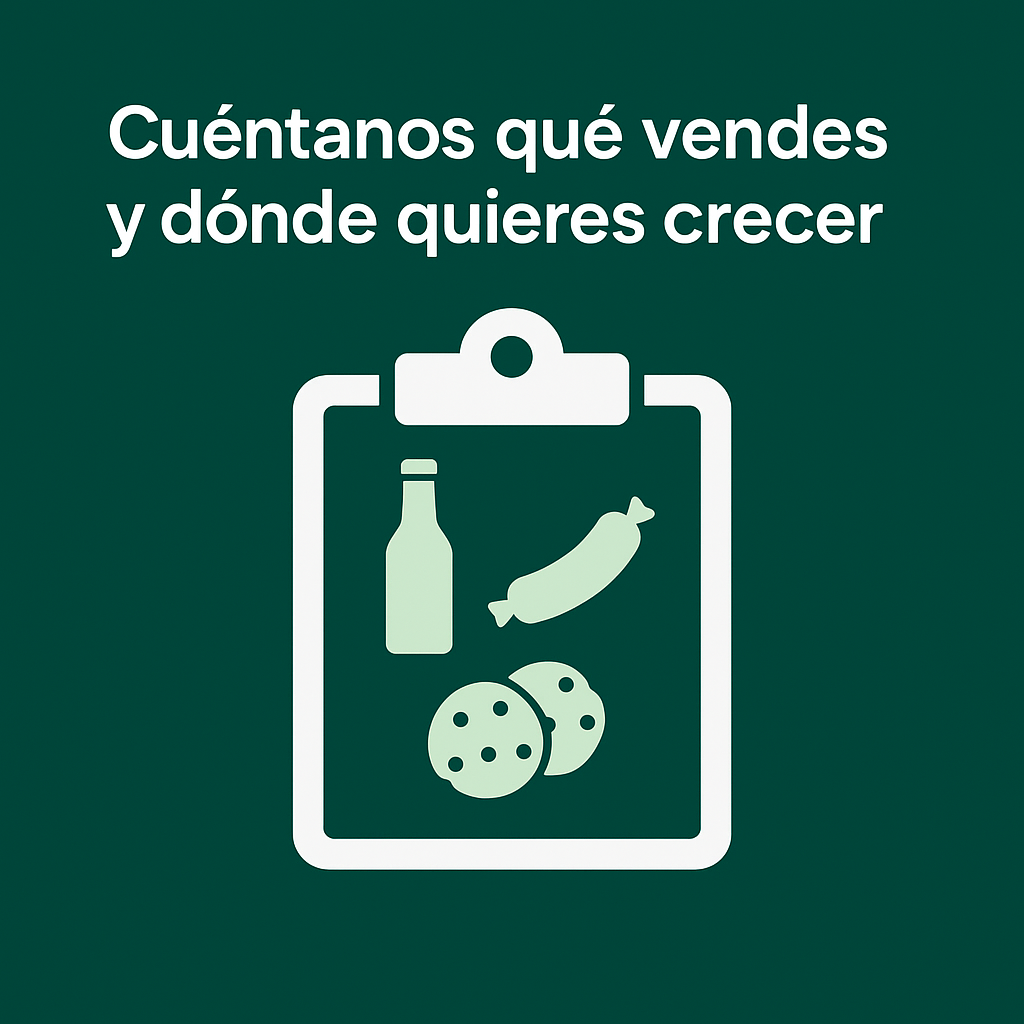 Una acogedora escena de consulta donde un productor conversa sobre sus productos con un asesor en una oficina acogedora y luminosa. El ambiente transmite colaboración y comprensión, con productos orgánicos visibles al fondo.