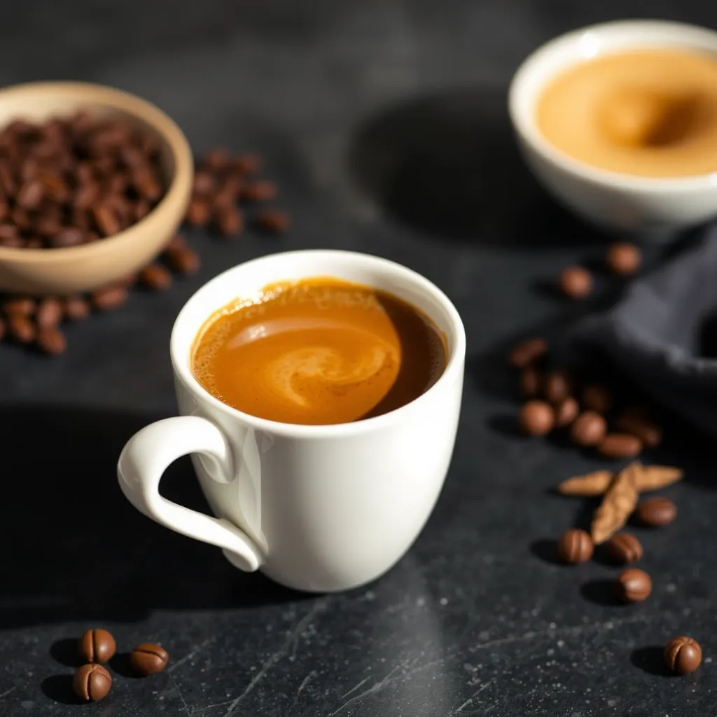 A vibrant and colorful illustration of a person feeling energized and active, surrounded by swirling particles representing a boosted metabolism. Include a cup of coffee with a Java Burn packet, signifying the product's use.