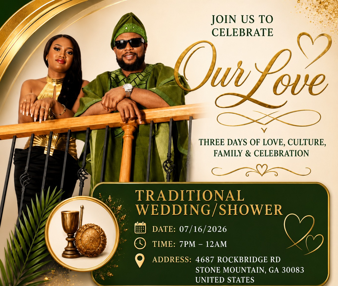 Traditional Wedding and Shower - Meator and Joe-Etta