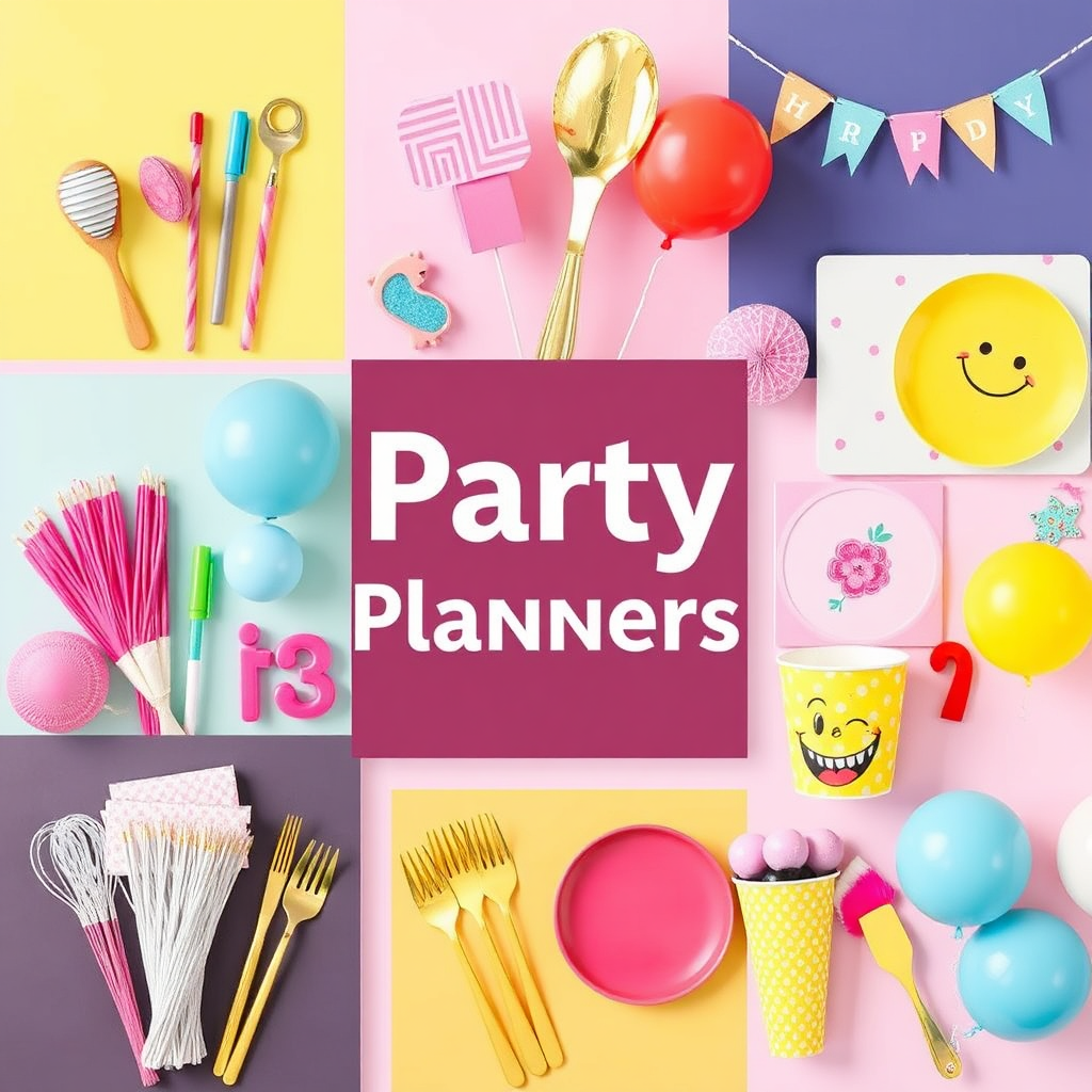 A collection of party supplies for various occasions, showcasing the variety available for party planners.