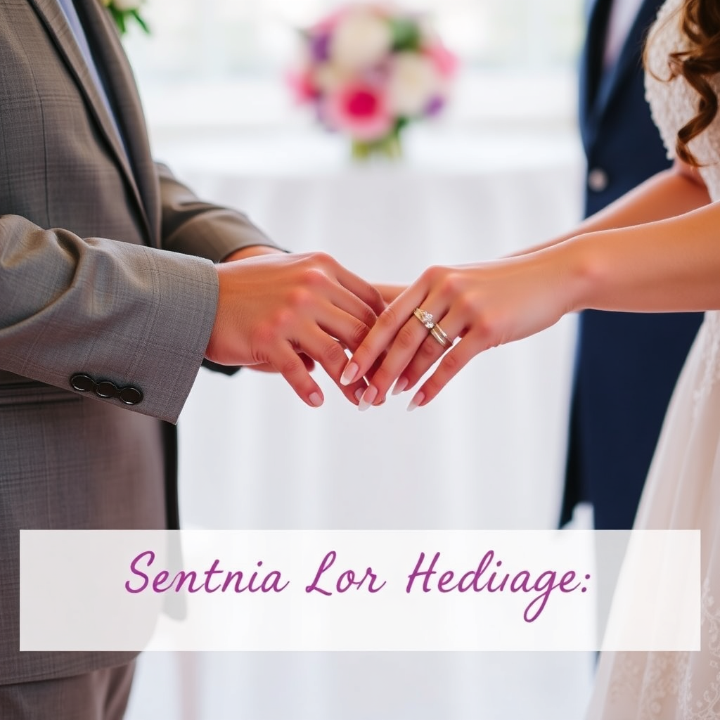 A couple exchanging rings at a wedding ceremony, representing special occasions and celebrations.