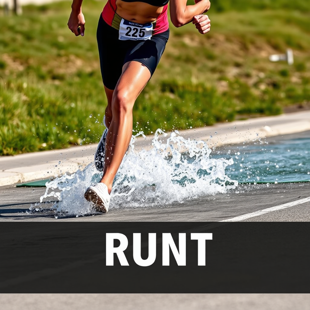 A person engaging in a sporting activity, such as running, swimming, or cycling, representing an active lifestyle.