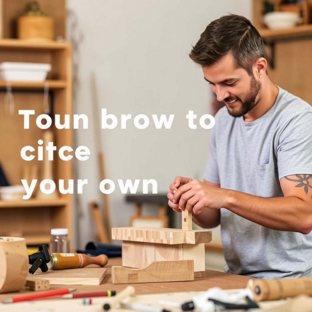 A person working on a DIY project, showcasing the fun and satisfaction of creating something with your own hands.